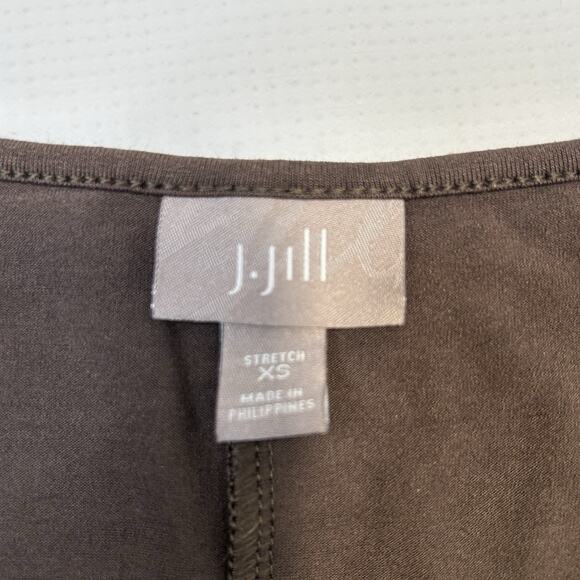 J Jill Vacation Dress XS Brown Midi Maxi Slits Dolman Pullover Casual Everyday - Picture 3 of 8